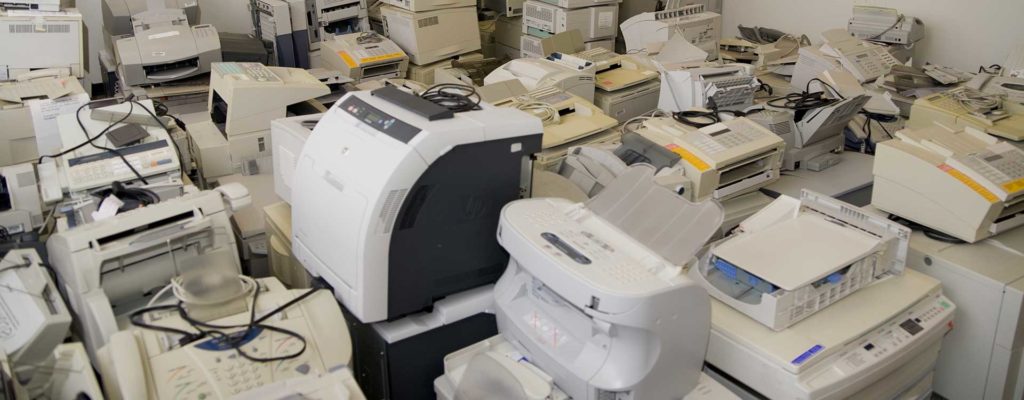 room full of old printers